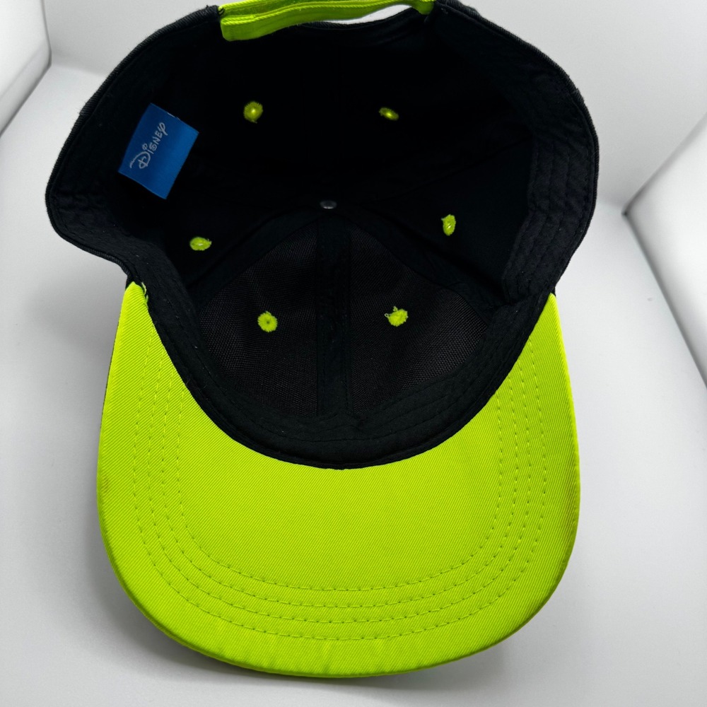 Disney Mickey Mouse Hat Kids OSFM Black Neon Green Camo Good Adjustable Cap - Picture 6 of 8